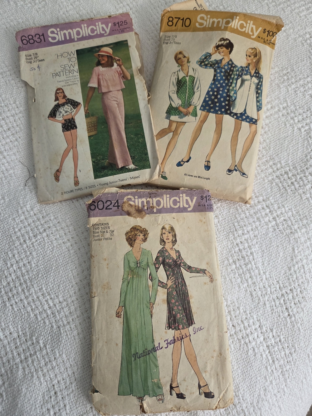 Vintage Simplicity Sewing Patterns Teen/Junior Sizes